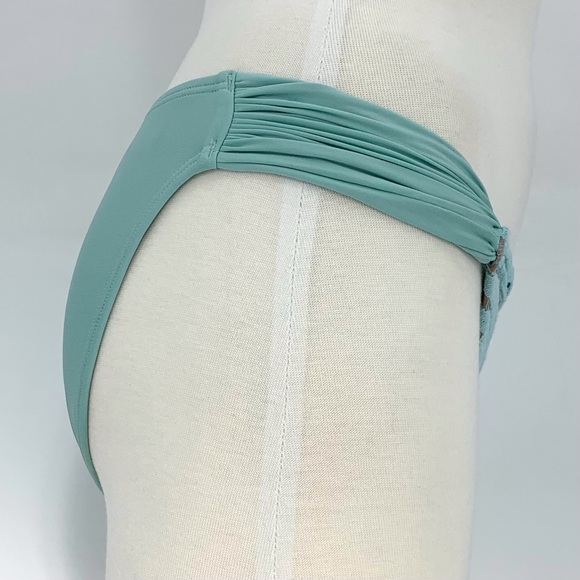 PQ Swim NWT Seafoam Green Lace Fanned Full Bikini Bottom, Small - Picture 9 of 16